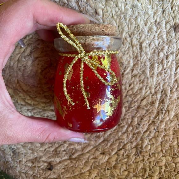 Vela Gel Folhas de Ouro Natal