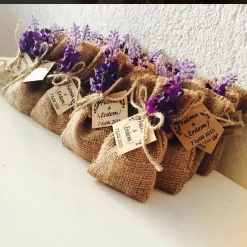 100 Saquinho de Juta Lembrancinha 9x12