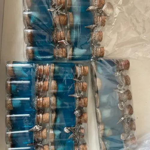 26 Garrafinha com Taglembrancinha Gel Fundo do Mar
