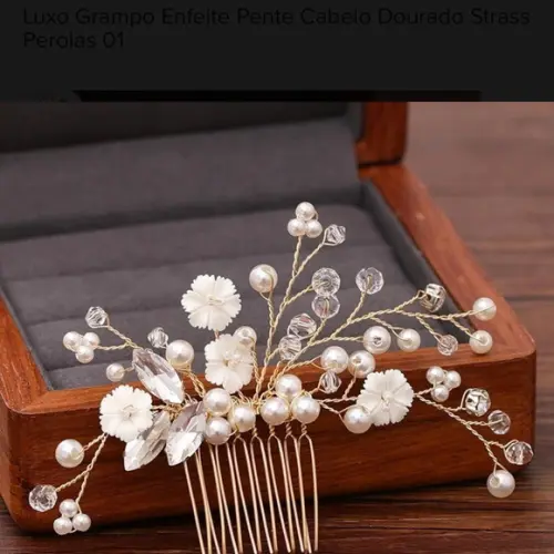 Arranjo Cristais e Flores de pérola