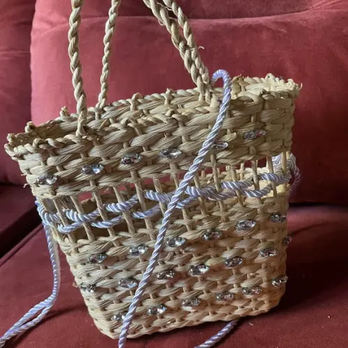 Bolsa de Palha Decorada
