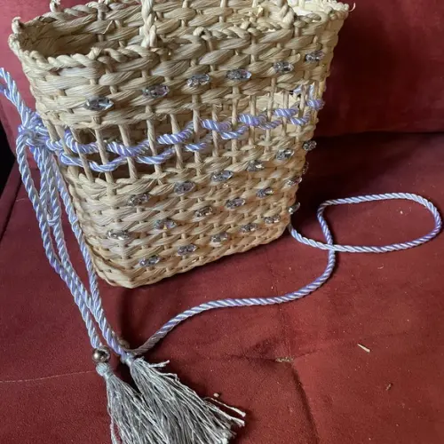 Bolsa de Palha Decorada