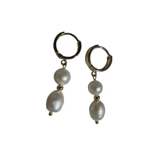 Brinco Argola Pérolas de Água Doce