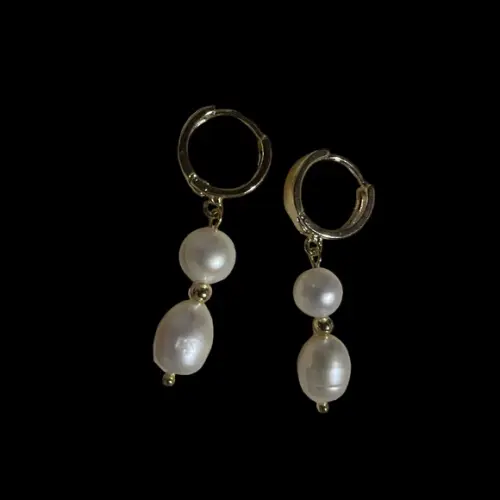 Brinco Argola Pérolas de Água Doce