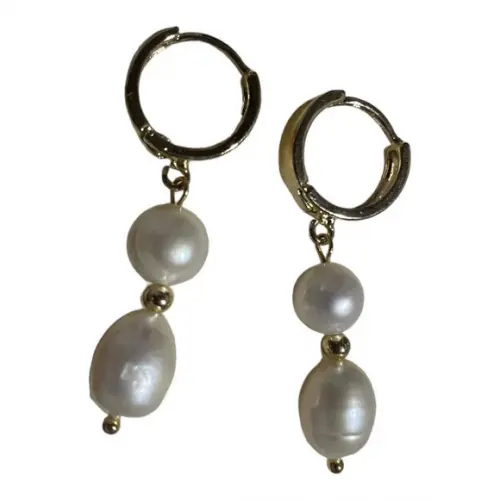 Brinco Argola Pérolas de Água Doce