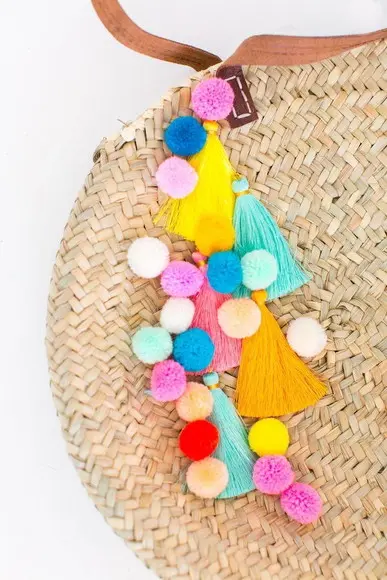 Chaveiro de Bolsa pompons