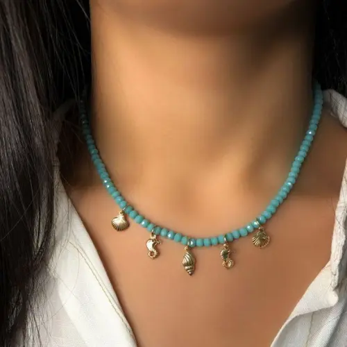 Chocker Gargantilha Cristais de Vidro