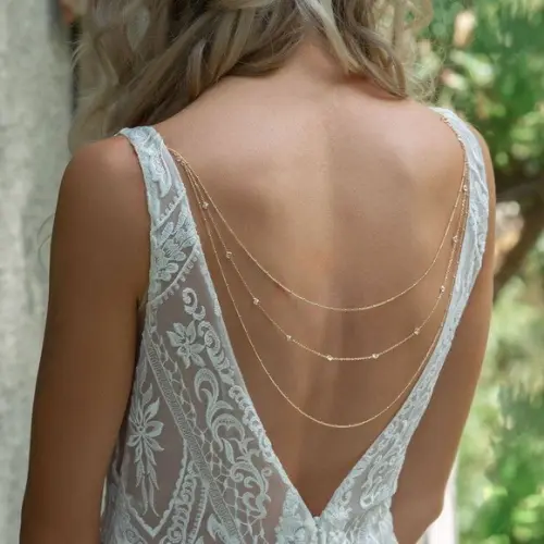 Colar Triplo Invertido Delicado Vestido de Noiva Cristais