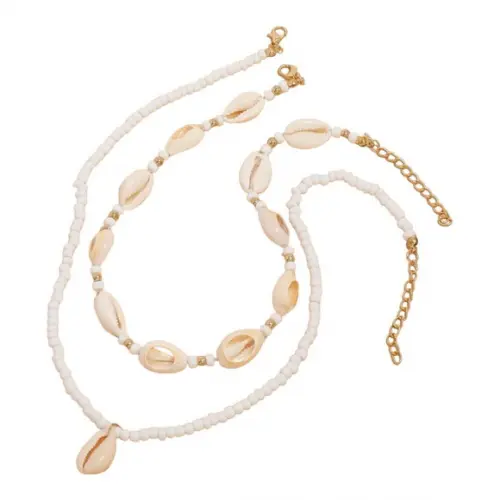 Conjunto Boho Chic: Colar de Búzios e Miçangas - Estilo Prai