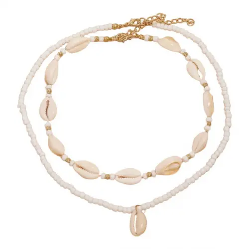 Conjunto Boho Chic: Colar de Búzios e Miçangas - Estilo Prai