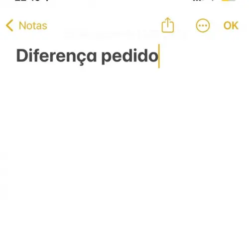 Diferença Pedido
