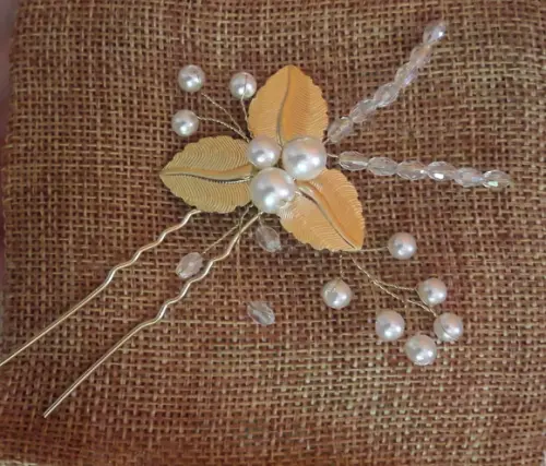 Grampinho Cristais e pérolas