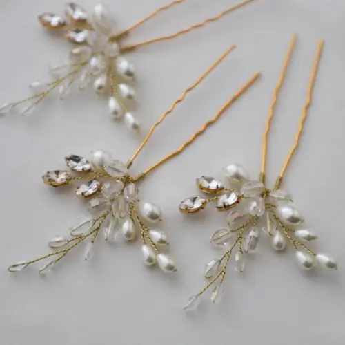 Grampinho Cristais e pérolas