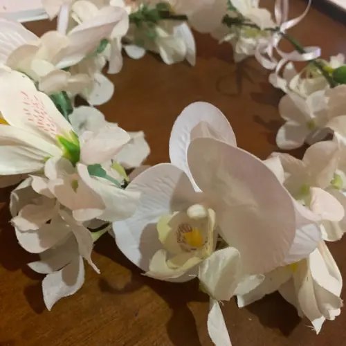 Guirlanda de flores Orquídeas e Lírios