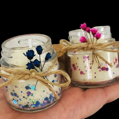 Kit 10 Velas Lembrancinha 30 G com Glitter