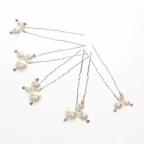 Kit 5 Grampinhos de Pérolas