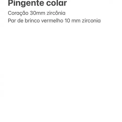 Pingente e Brinco
