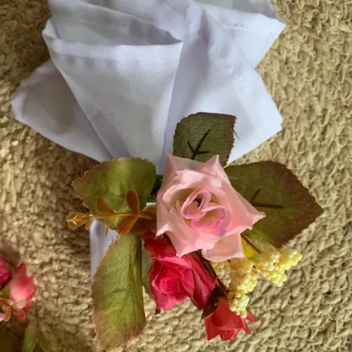 Porta Guardanapo buquê rosas