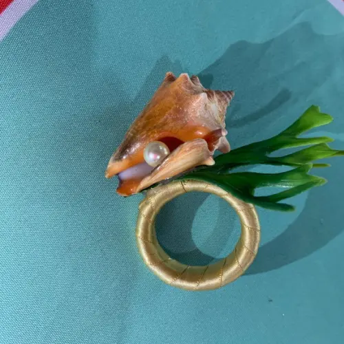 Porta Guardanapo Búzios com alga