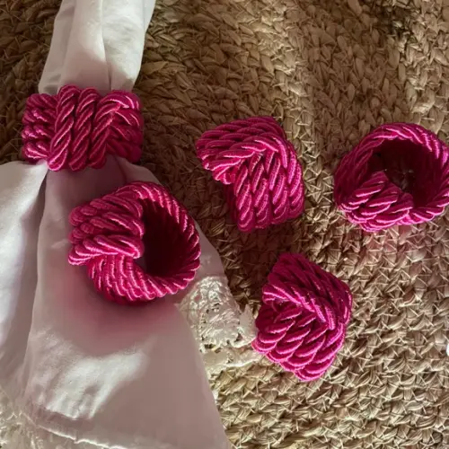 Porta Guardanapo cordão rosa