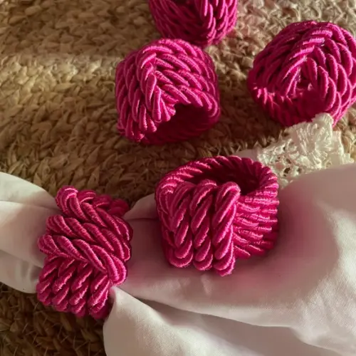 Porta Guardanapo cordão rosa