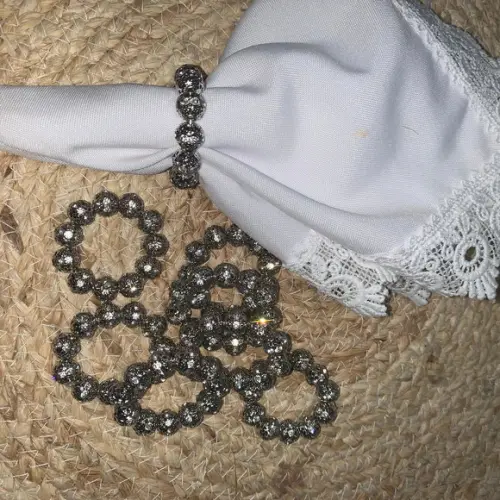 Porta Guardanapo esferas de strass