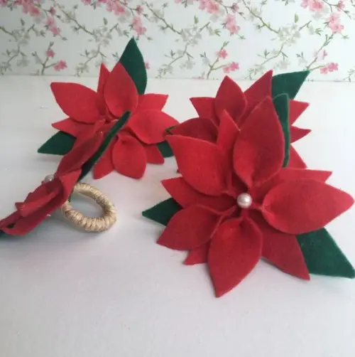 Porta Guardanapo Flor de Natal