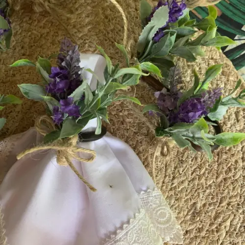 Porta Guardanapo Flor lavanda