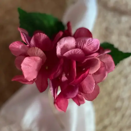 Porta Guardanapo Hortênsias rosa