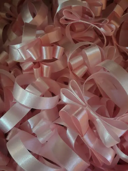 Porta Guardanapo Laço Cetim Rosa Bebê