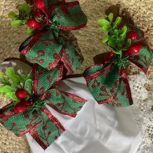 Porta Guardanapo Laço Natal