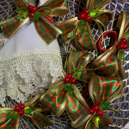 Porta Guardanapo Laço Natal