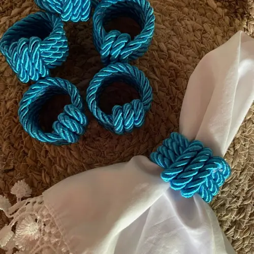 Porta Guardanapo nó azul celeste