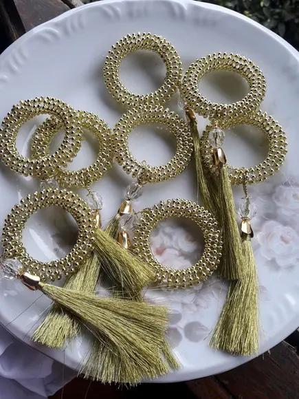 Porta Guardanapo tassel e aljofre