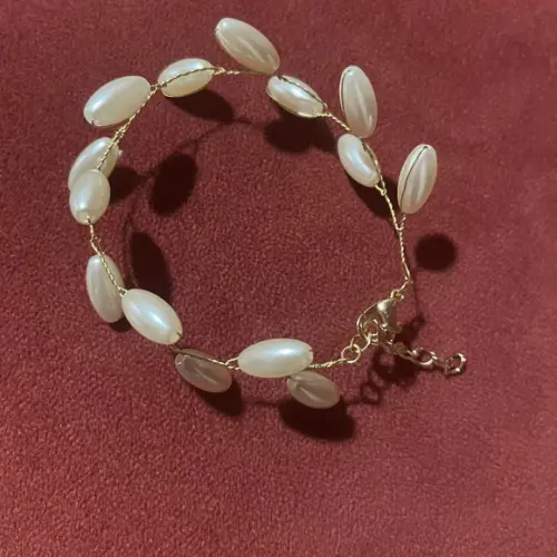 Pulseira corsagê de pérolas kit 6
