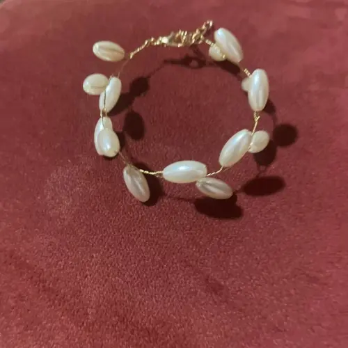 Pulseira corsagê de pérolas kit 6