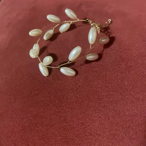Pulseira corsagê de pérolas kit 6
