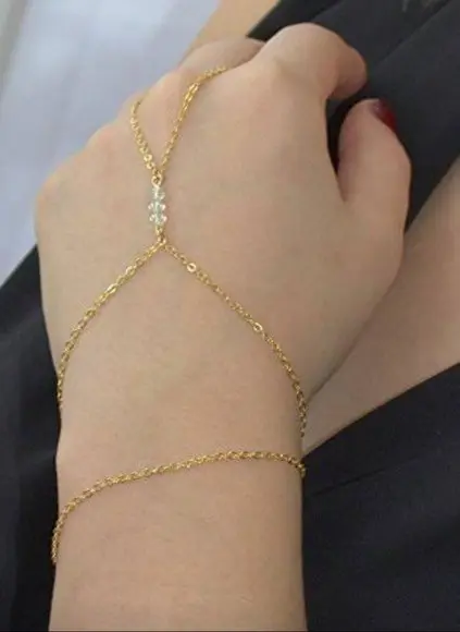 Pulseira de Mão Cristais