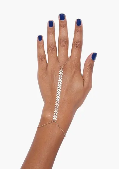 Pulseira de Mão espinha de peixe