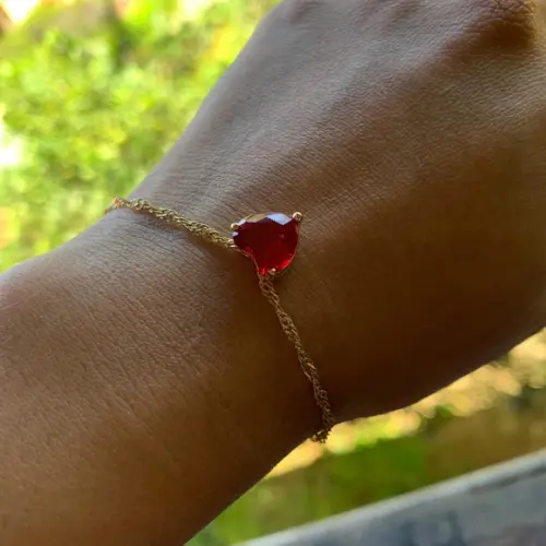 Pulseira pingente Coração