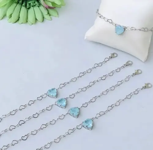 Pulseira madrinhas pingente Coração