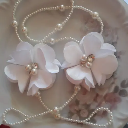 Sandália Pés Descalço Flor Organza