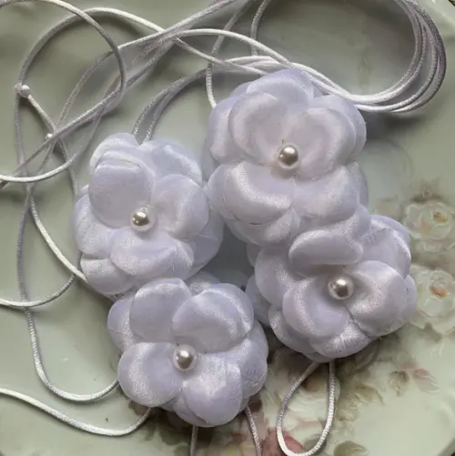 Sandália Pés Descalço Flor Organza