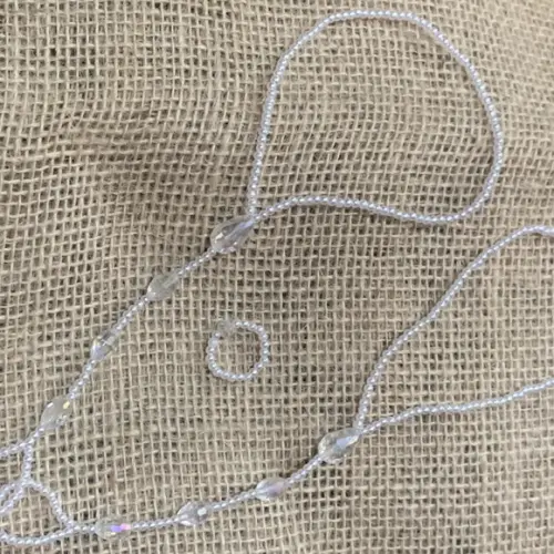Sandália pés descalço Pérolas e cristais