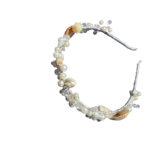 Tiara Conchas e Pérolas