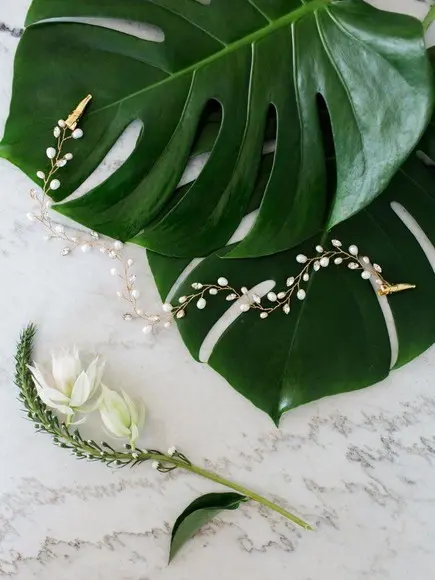 Tiara Cristais e Pérolas