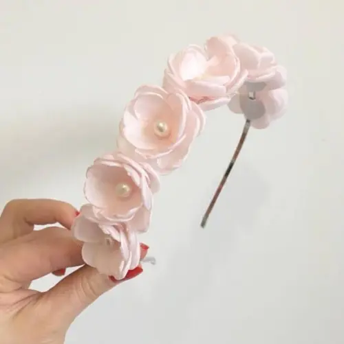 Tiara Florzinhas De Cetim