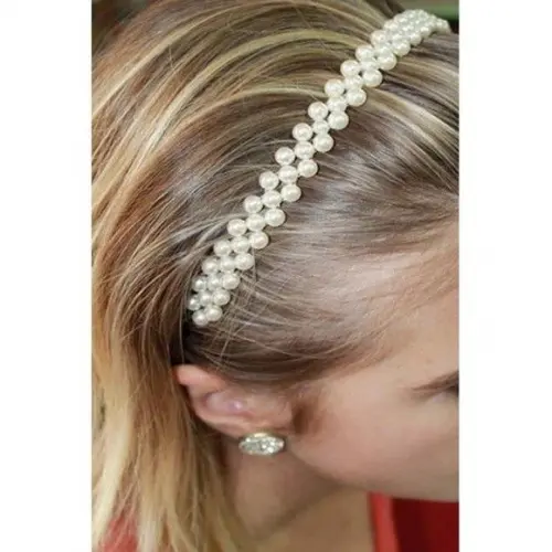 Tiara Pérolas trançadas