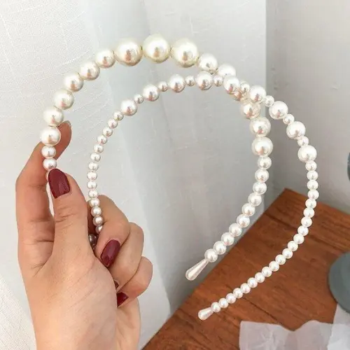 Tiara Pérolas kit com 2