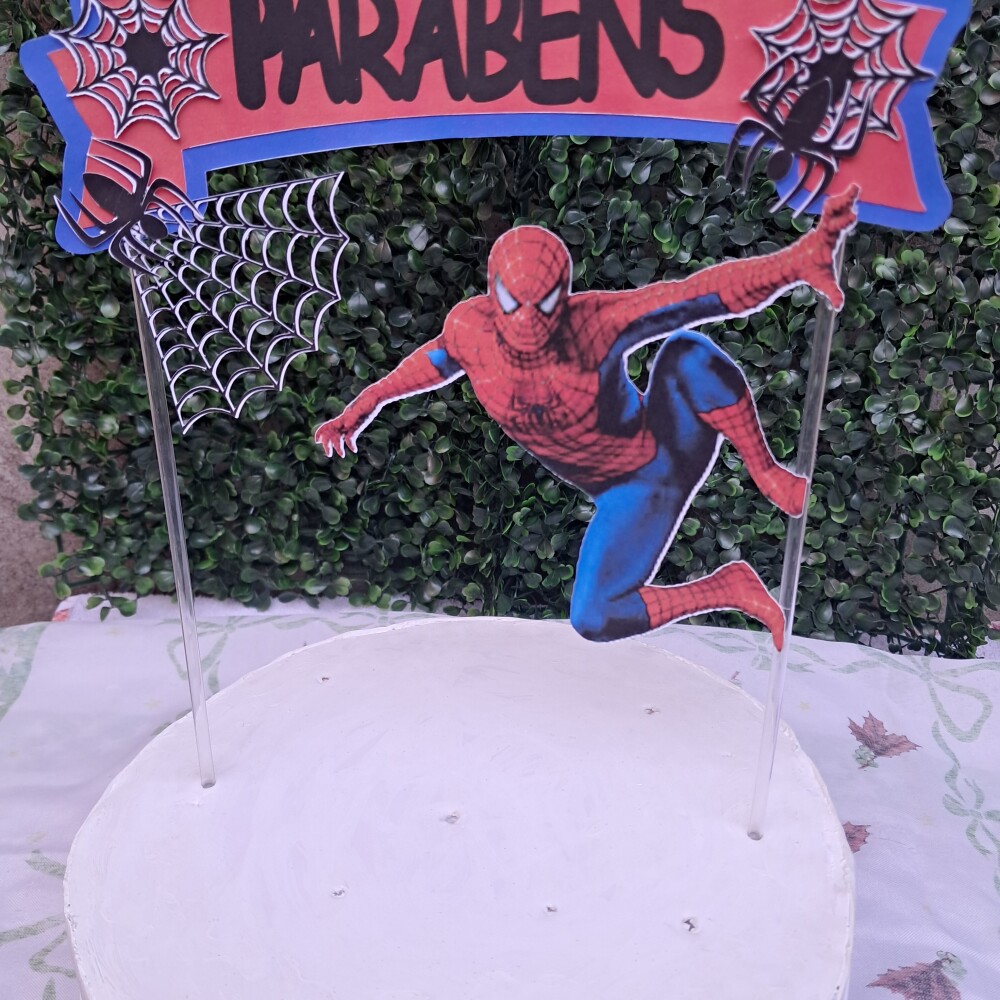 Topo de bolo tema Homem-Aranha